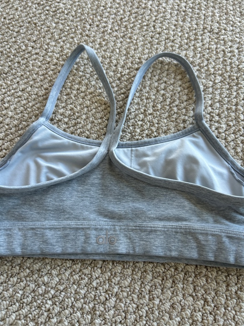 Alo Light Gray Sports Bra